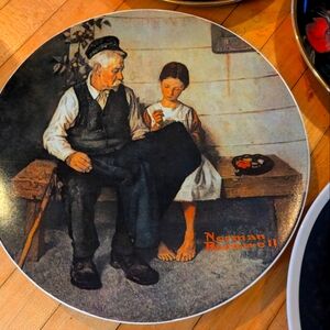 Norman Rockwell Numbered limited edition collector plates (3)
